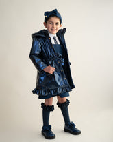 BTS Bow Rain Mac Navy